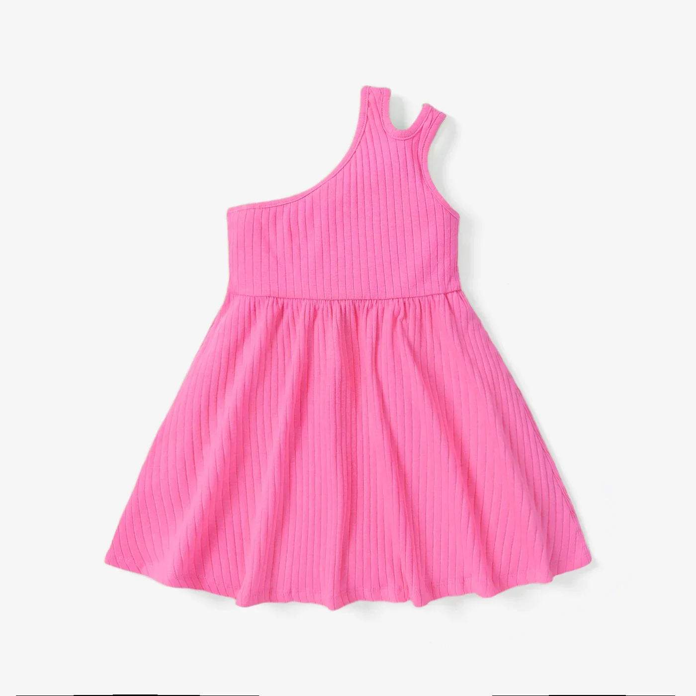 PatPat Toddler Girl Textured Solid Sleeveless Dress Suitable for Summer Season Soft and Comfortable  Perfect for Outings