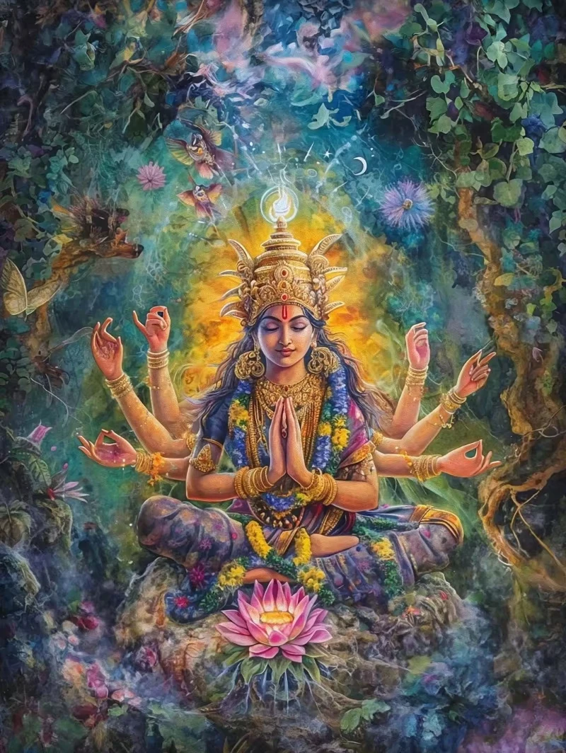 Divine Goddess Durga Hindu Ind - đánh giá và giá Home Decor Yoga