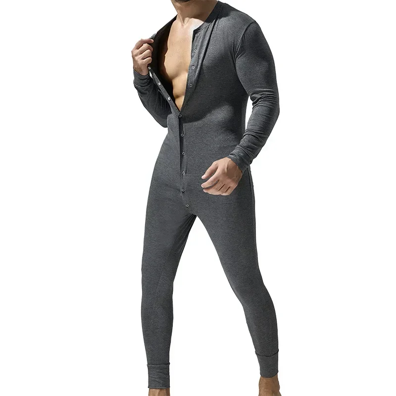 Spot TAUWELL special for men's sports onesie  one-piece tights open crotch sex pajamas