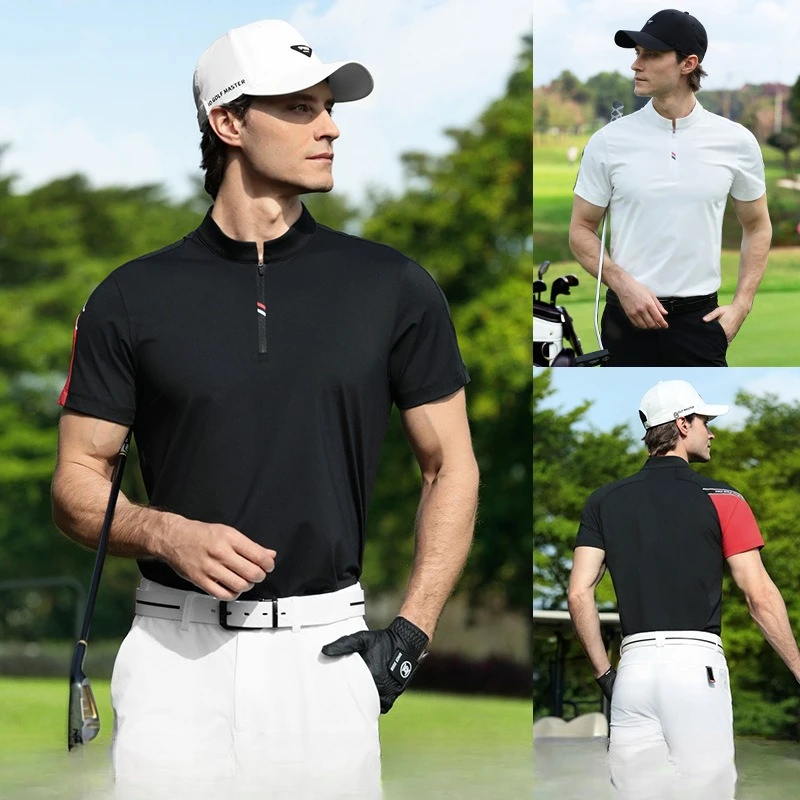 

Мужская футболка PGM для гольфа с короткими рукавами, летние дышащие влагопоглощающие эластичные рубашки-поло, верхняя одежда YF873