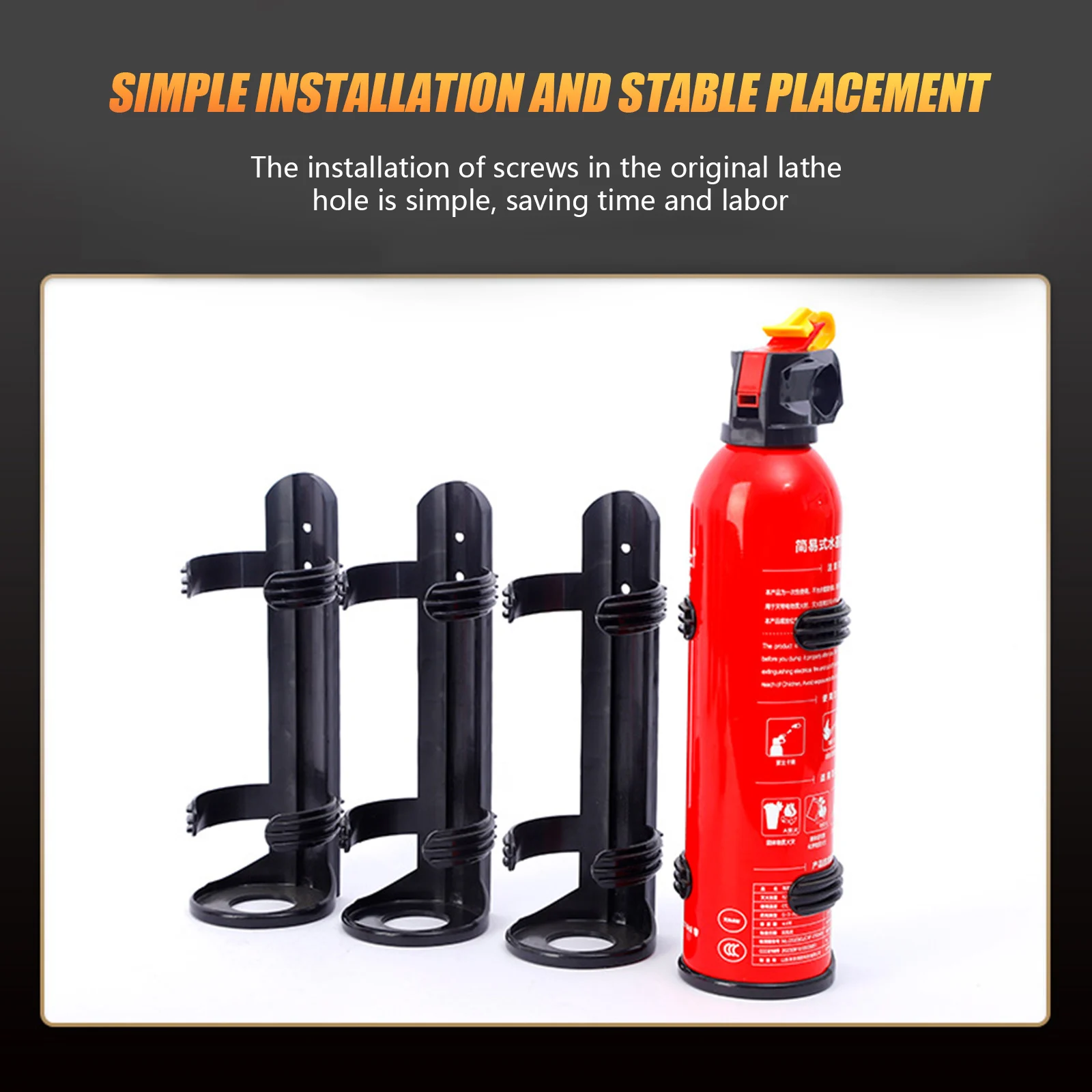 Car Fire Extinguisher Bracket PVC Mount Holder Automotive Emergency Safety Equipment for Vehicle Truck SUV view 2