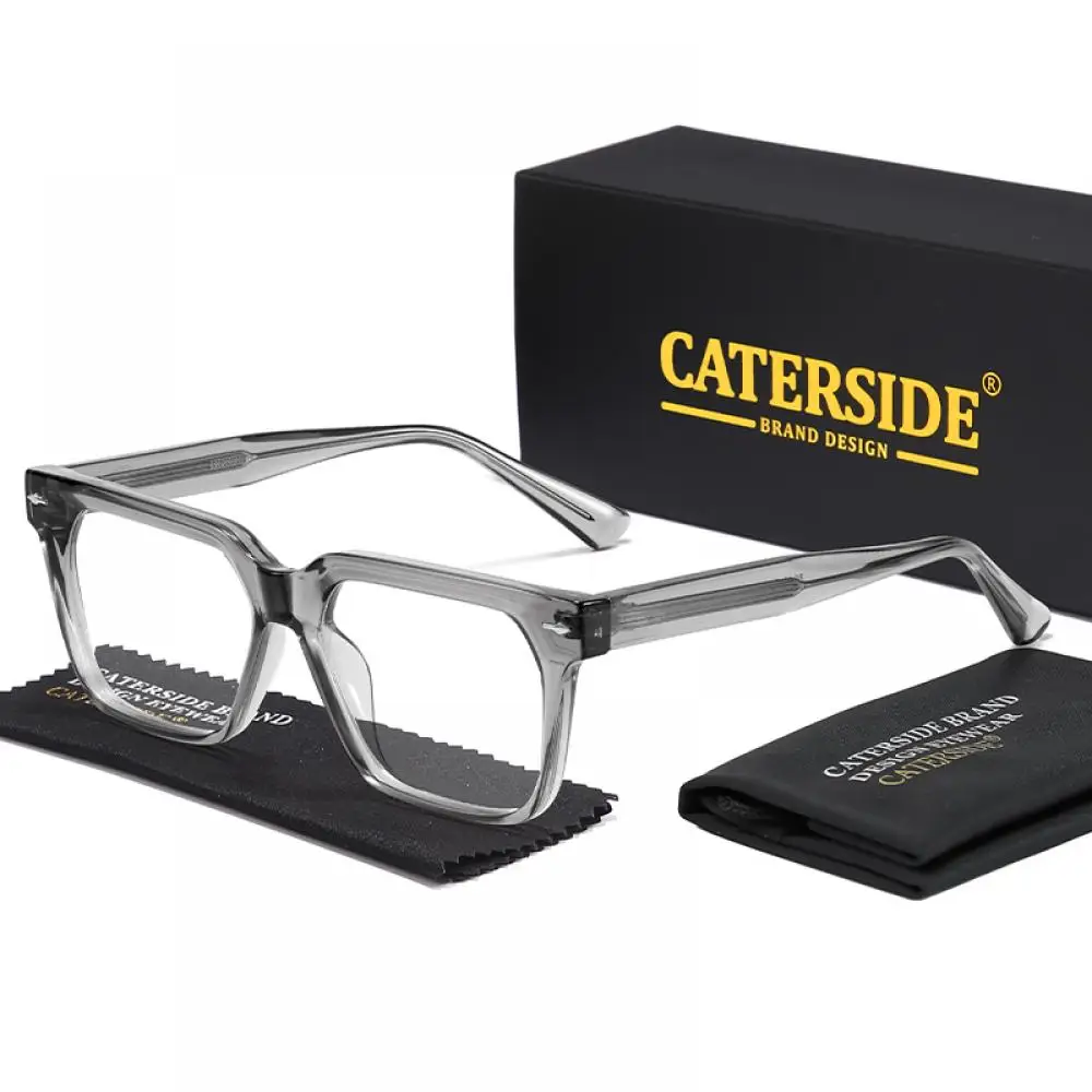 CATERSIDE Neue Modische Herrenbrille Tr90 Quadratischer Rahmen Anti-Blaulicht-Brille Damen Business- und Freizeit-Dekorationsbrille – Detail 10