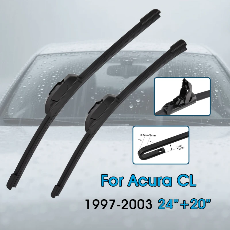 

BROSHOO Car Wiper Blade For Acura CL 24"+20" 1997-2003 Front Window Windscreen Windshield Wipers Blades Auto Accessories