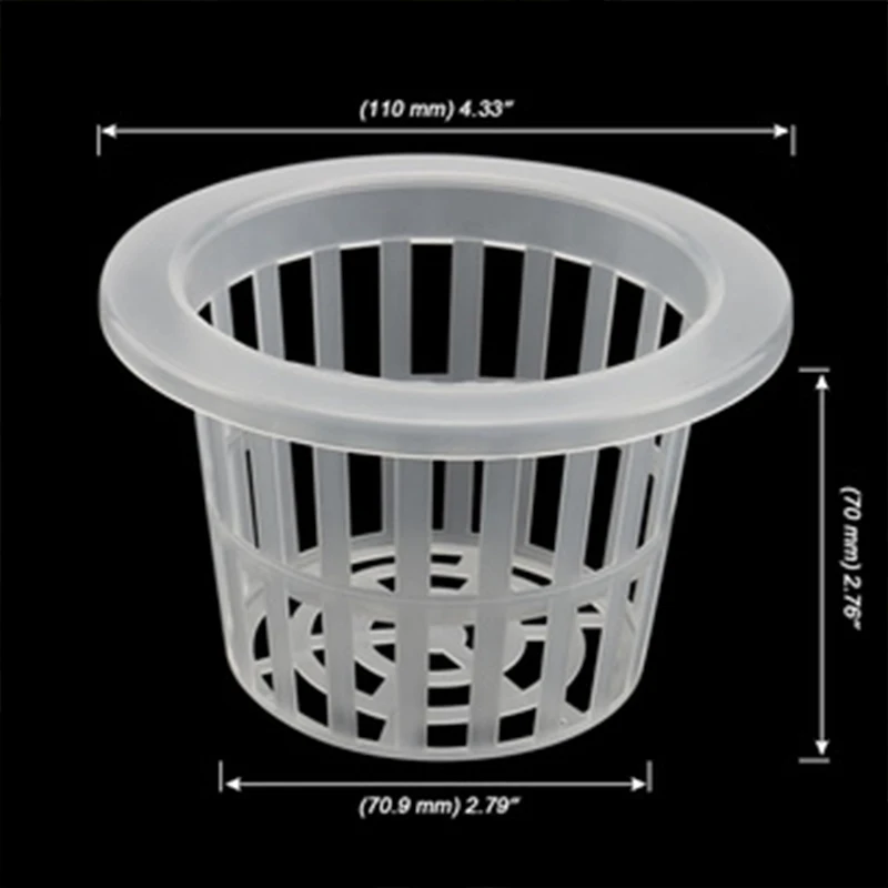 10 pcs Plastic Net Cups Pots, Hydroponics Growing Net Pots, Garden Slotted Mesh Net Cups for Hydroponics Aquaponics Orchids