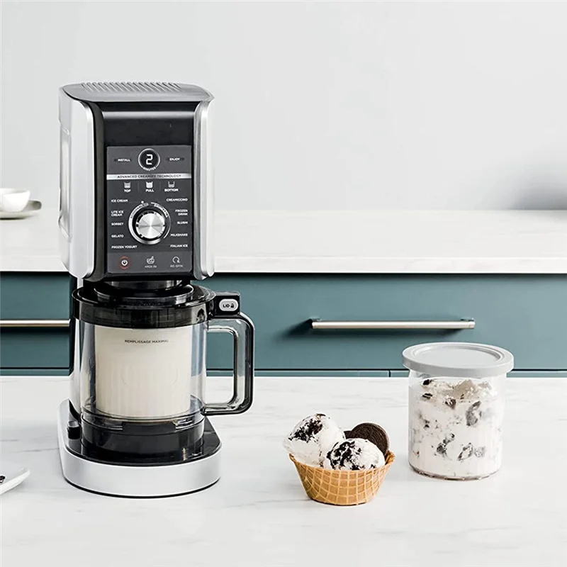 4 шт. пинты и крышки для мороженого для Ninja Creami NC500 NC501, контейнеры для хранения мороженого, морозильная камера для еды