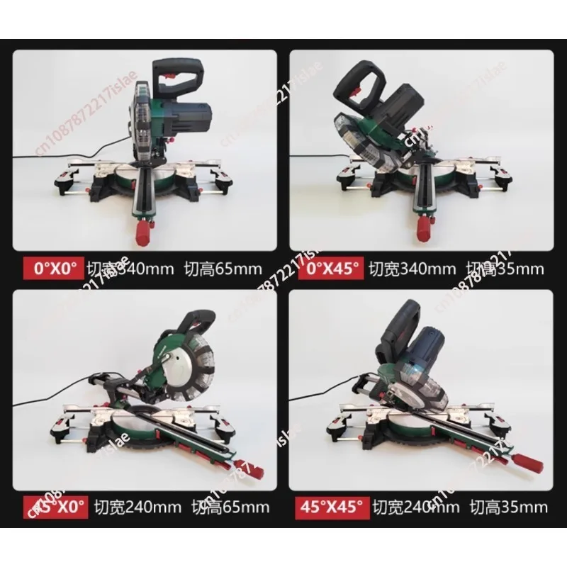 Multifunctional High-Precision Circular Saw 45 Degree Cutting Miter Sawing Aluminum Machine 8Inch Woodworking Tool
