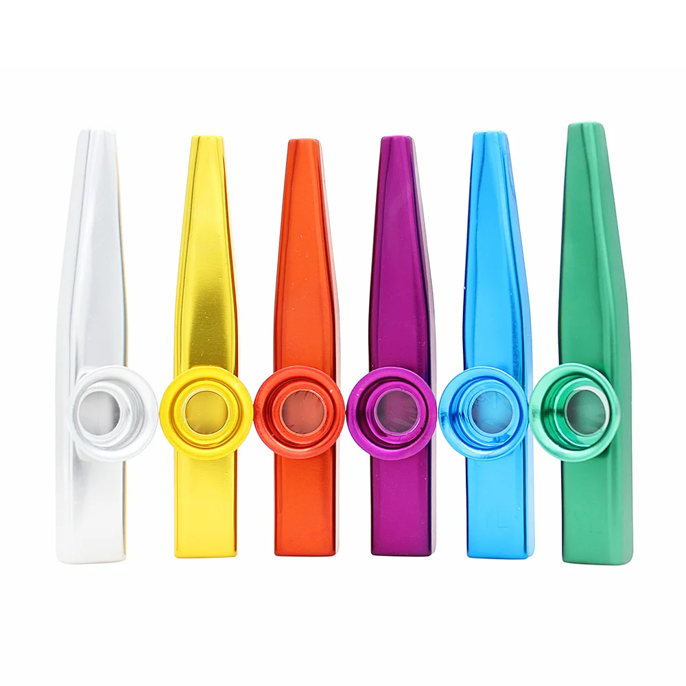 IRIN Kazoos with Kazoo Flute Diaphragms Mouth Metal Kazoos Ukuleles Guitar Companion Standard Common Inch Musical Instruments