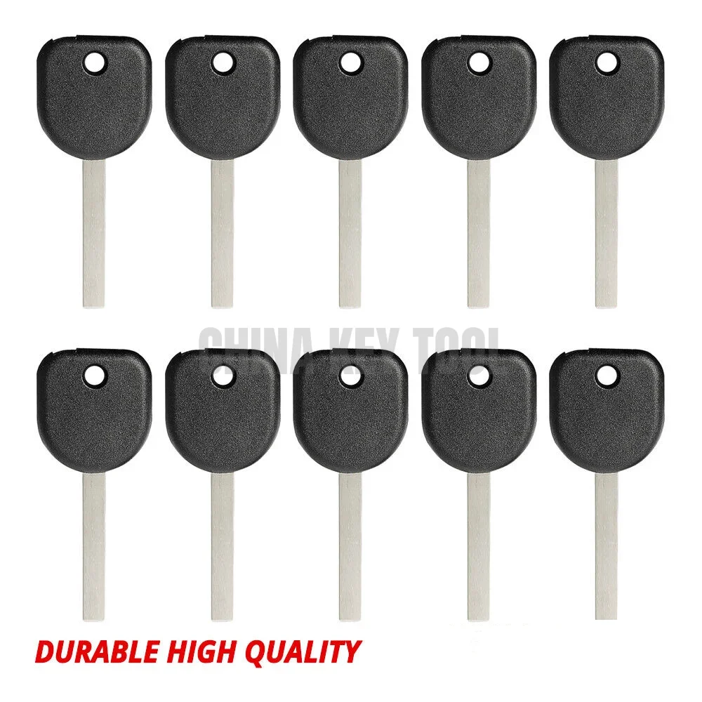 10X Transponder Key Shell For Chevrolet, For GMC With Blade HU100 B119 W/Chip Holder