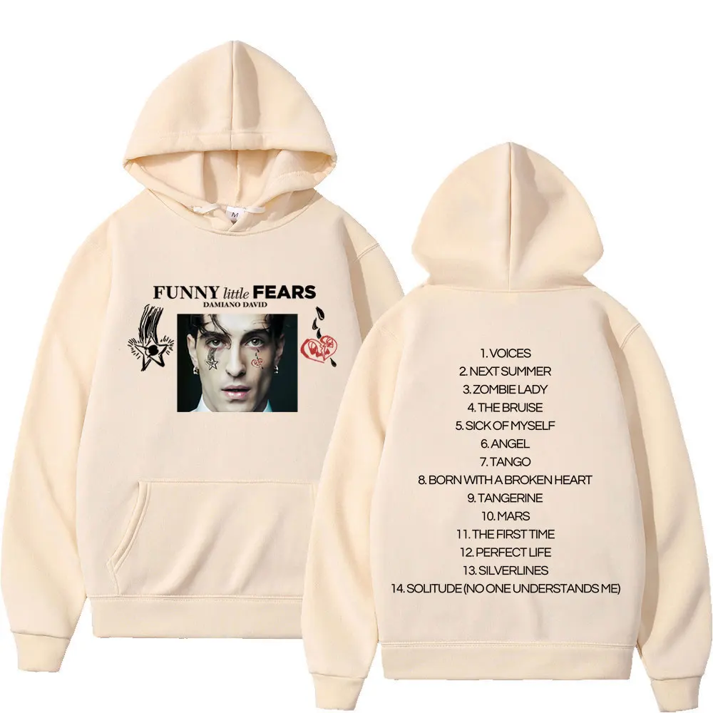 داميانو ديفيد مضحك الخوف الصغيرة جولة حول العالم الجرافيك هوديي الرجال النساء موضة الهيب هوب البلوز الشتاء موضة Harajuku ملابس رياضية