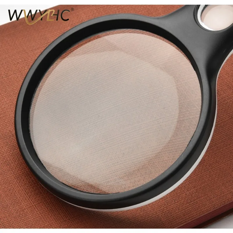 Suitable for 6902AB Black and White with 6903 Portable 3LED Double Lens Glass Magnifying Glass