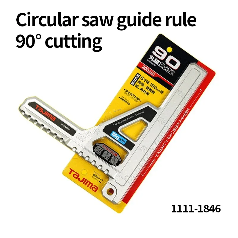 TAJIMA 1111-1846/1111-1847 Triangle Saw Cutting Guide - 45°/90° Precision Tool for Accurate Cuts