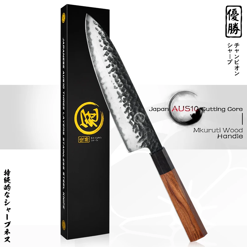 Grandsharp Professional Handmade Chef Knife 2 Layers Japanese AUS10 Stainless Steel Butcher's Knife Kitchen Kinves Cooking Tools