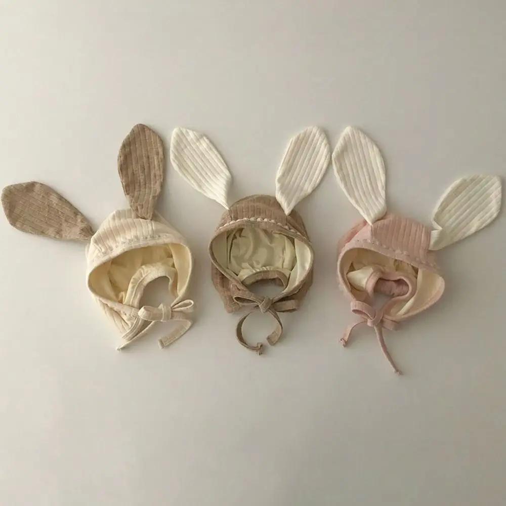 أزياء لطيف الطفل حماية الأذن القبعات الحلو طويل الأذن الطفل الجنين قبعة تنفس لينة الدافئة الاطفال القبعات طفل #5