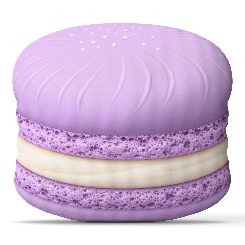 Cute Lavender Macaron Plush Pillow French Pastry Dessert Stuffed Cushion Soft Irregular Throw Pillow Sofa Home Decor Gift