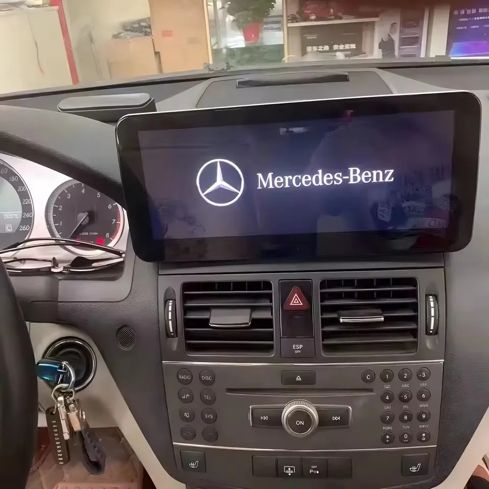 IPS أندرويد 13.0 لمرسيدس بنز C-Class W204 S204 C180 C200 C220 2009-2010 سيارة مشغل وسائط متعددة نظام تحديد المواقع نافي راديو تلقائي سماعة الرأس