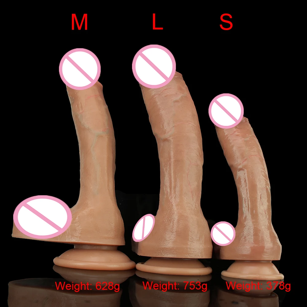 Skin Feeling Realistic Dildo Soft Silicone Gag Big Penis With Suction Cup Sex Toys Female Strapon Masturbators For Women And Man