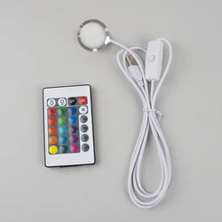 USB 5V RGB Spotlight 3W Surface Installation Remote Controller LED Simple Ceiling Light Wine Cabinet Light Ultra Thin 8mm.