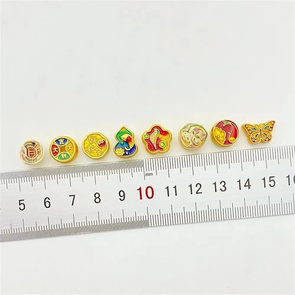 Oude Gouden Lotusblad Koi Kalebas Geluk Kralen Handgemaakte DIY String Armband Ketting Sieraden Materiaal Accessoires