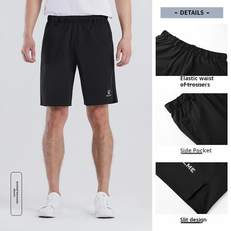 Kelme Sport Capris Casual Knit Shorts Loose Running Fitness Męskie spodnie Piłka nożna Koszykówka Spodenki treningowe