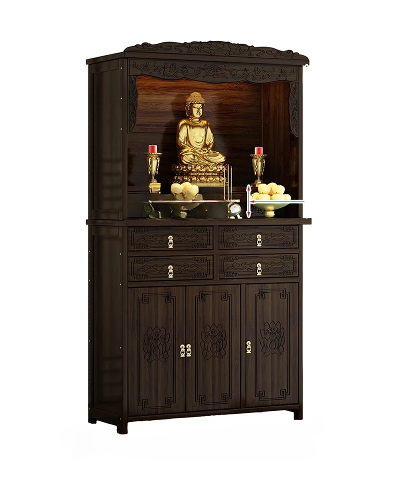 New Chinese Style Clothes Closet Altar Cabinet Avalokitesvara Cabinet Bodhisattva Altar Fengtai Home Incense Burner Table