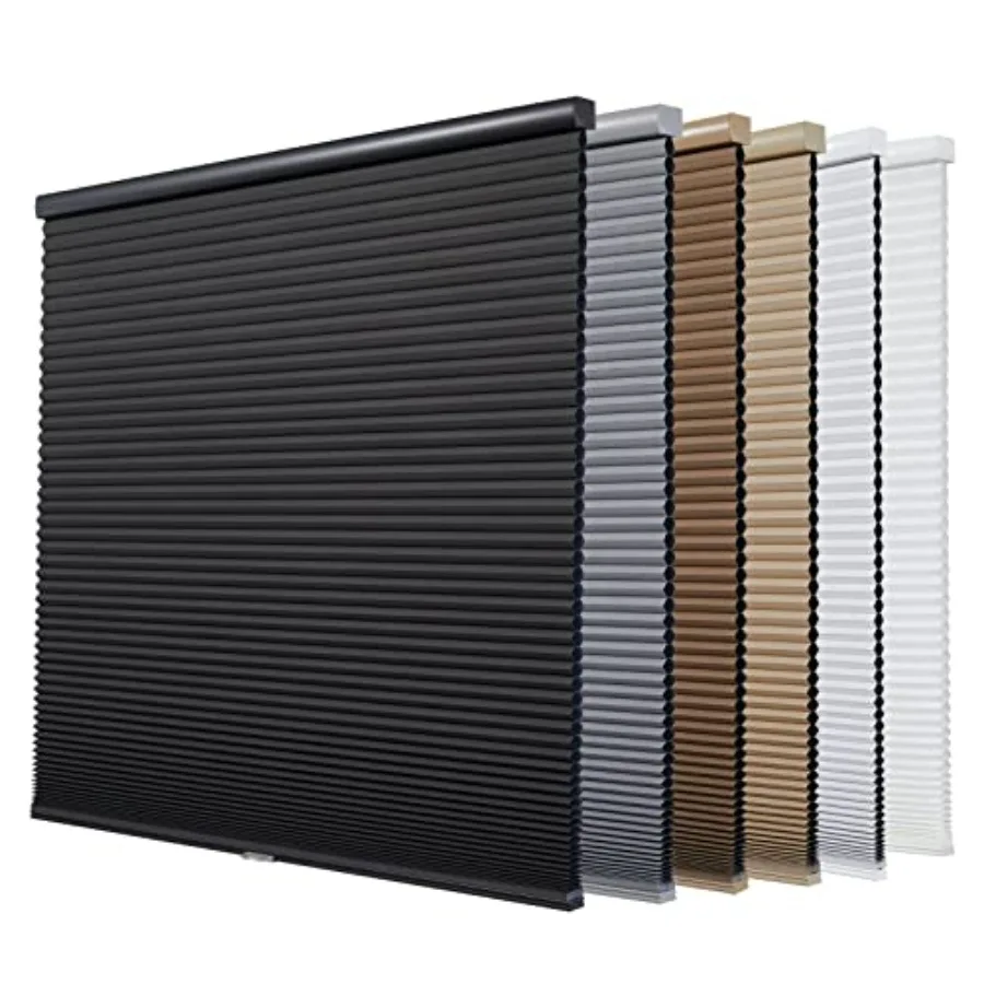 

Custom Cellular Shades, Window Blinds Cordless White 27"W x 48"H Honeycomb Blinds for Windows Light Filtering Window Shades for