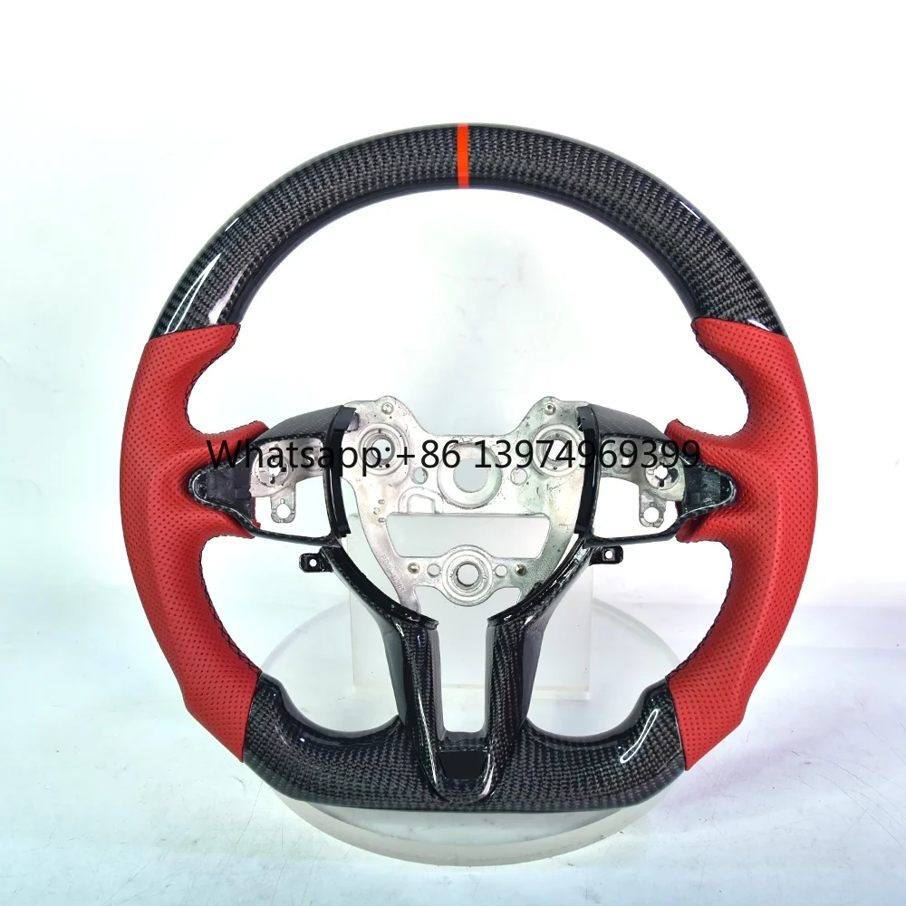 Suitable for Hyundai Elantra N Forged Carbon Fiber Steering Wheel with Perforated Leather and Suede Customization Upgrade
