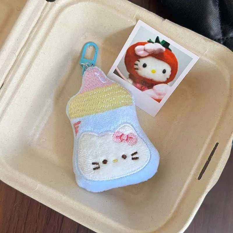 Urocze zawieszki Hello Kitty, pluszowe zabawki Kawaii Sanrio, słodkie breloczki z kreskówkowym kotem Kt, anime, prezenty urodzinowe dla uczniów, zabawki.