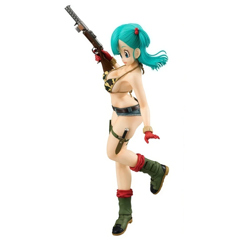 Cute Dragon Ball Z Bulma figurine cartoon anime model doll camouflage toy collection ornament cute doll decoration holiday gift