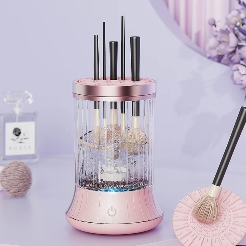 

Электрическая вращающаяся щетка для чистки косметических кистей и спонжей, для быстрой глубокой очистки и сушки, для дома, путешествий, в подарок женщинам