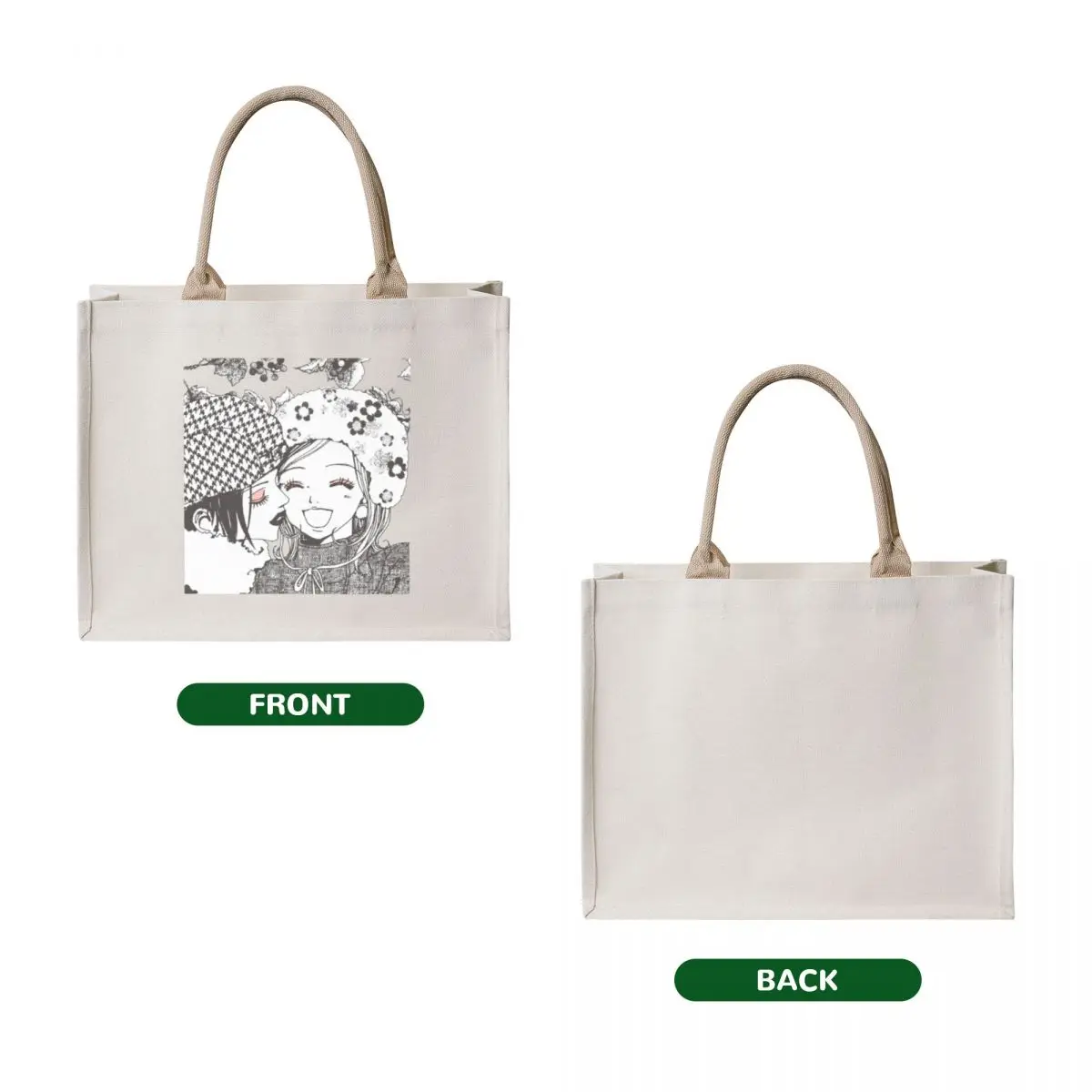 Nana Osaki And Nana Komatsu Anime Sticker Tote Bag Women's shopper bag shopping bag canvas bags