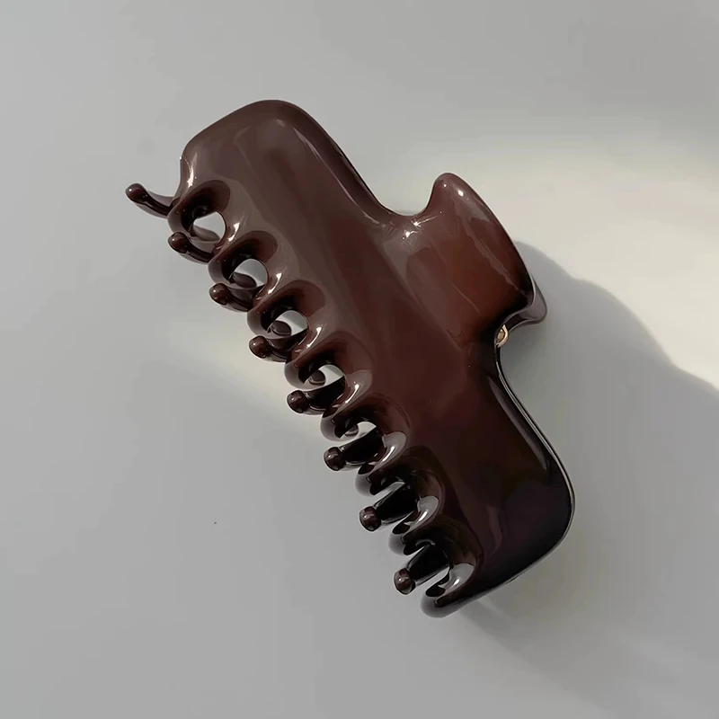 

1 шт. Новинка 2026 года: Элегантная прямоугольная заколка-краб для густых волос на затылке, из высококачественного ацетата, большого размера