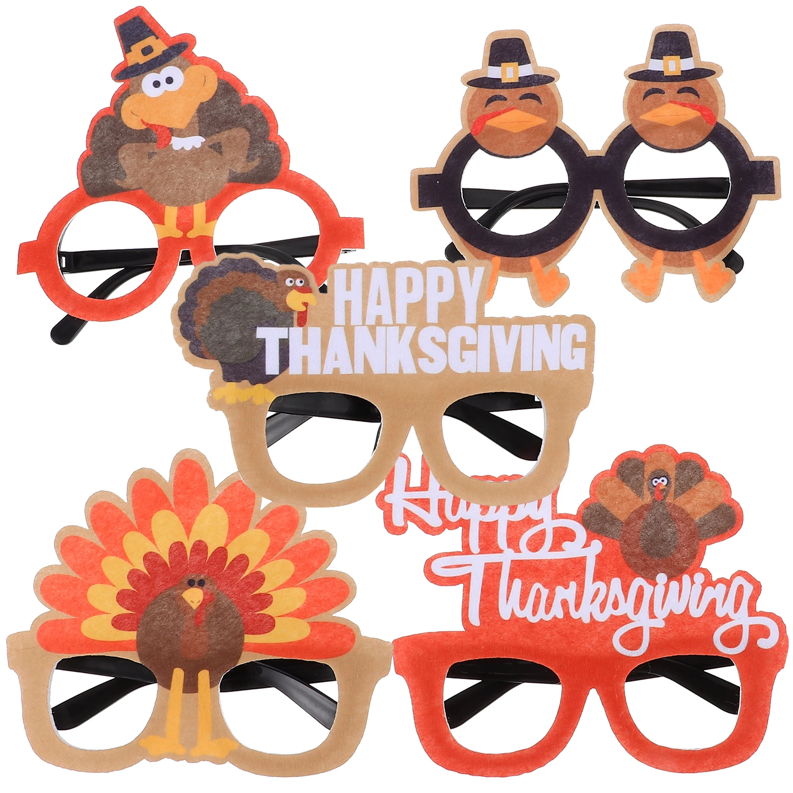 

Decoration Turkey Glasses Frames Eyeglasses Thanksgiving Day Props Accessories Plastic Bulk