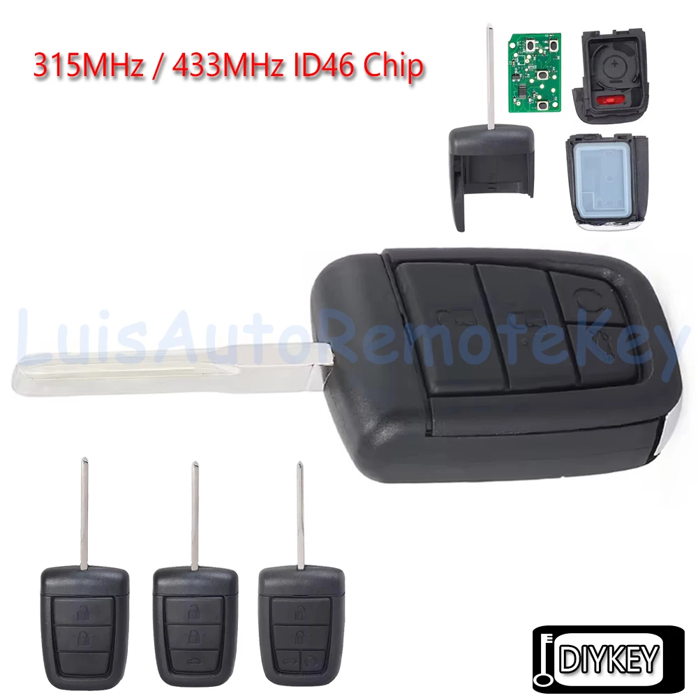 2 3 4 أزرار مفتاح السيارة عن بعد فوب 315 ميجا هرتز 433 ميجا هرتز ID46 رقاقة استبدال ل هولدن VE كومودور أوميغا بيرلينا كاليه SS SV6 HSV GTS