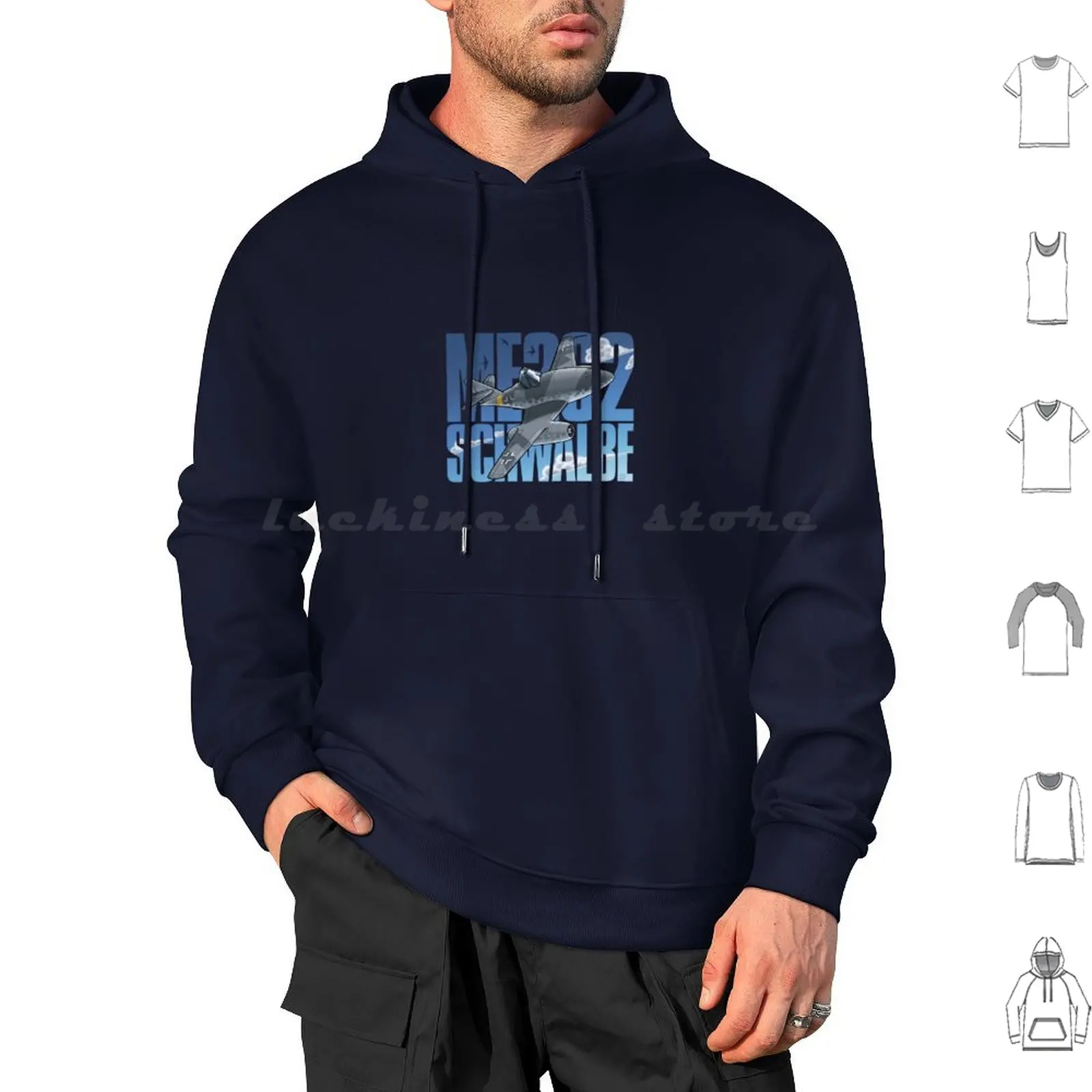 

Me262 Schwalbe Hoodies Long Sleeve Warbird Messerschmitt Me262 Schwalbe Swallow Airplane Fighter Ww2 Jet