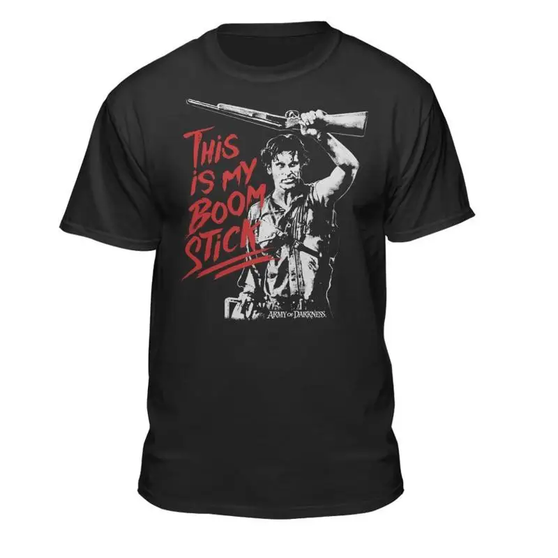 Army of Darkness Adult New T-Shirt - This is my Boomstick Photo Pose