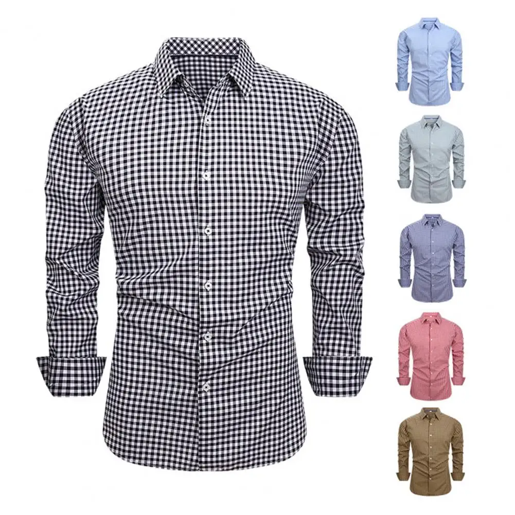 New Arrival Four-Sided Elastic Casual Plaid Shirt Vintage Rising Sun Men's Shirt Neutral Minimalist Style Spring Autumn Wear