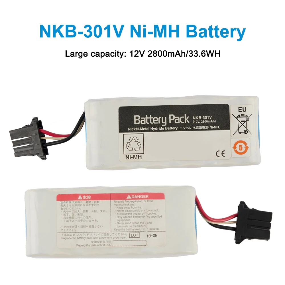 NKB-301V Battery Pack for NIHON KOHDEN TEC-7721 TEC-7621C TEC-7631C TEC-5500 TEC-5521 TEC-5531 ECG-1350P ECG-7600 Defibrillator