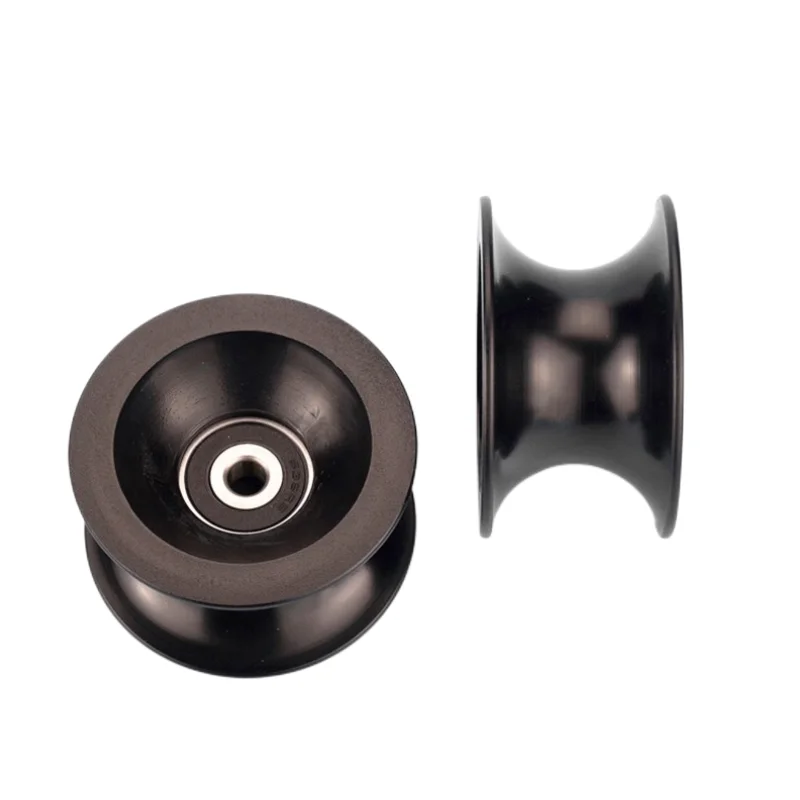 

636RS 6*54*30 мм U-образный паз Подшипник из нержавеющей стали с пластиковым покрытием, роликовое колесо из помпона, нейлоновый шкив 6x54x30