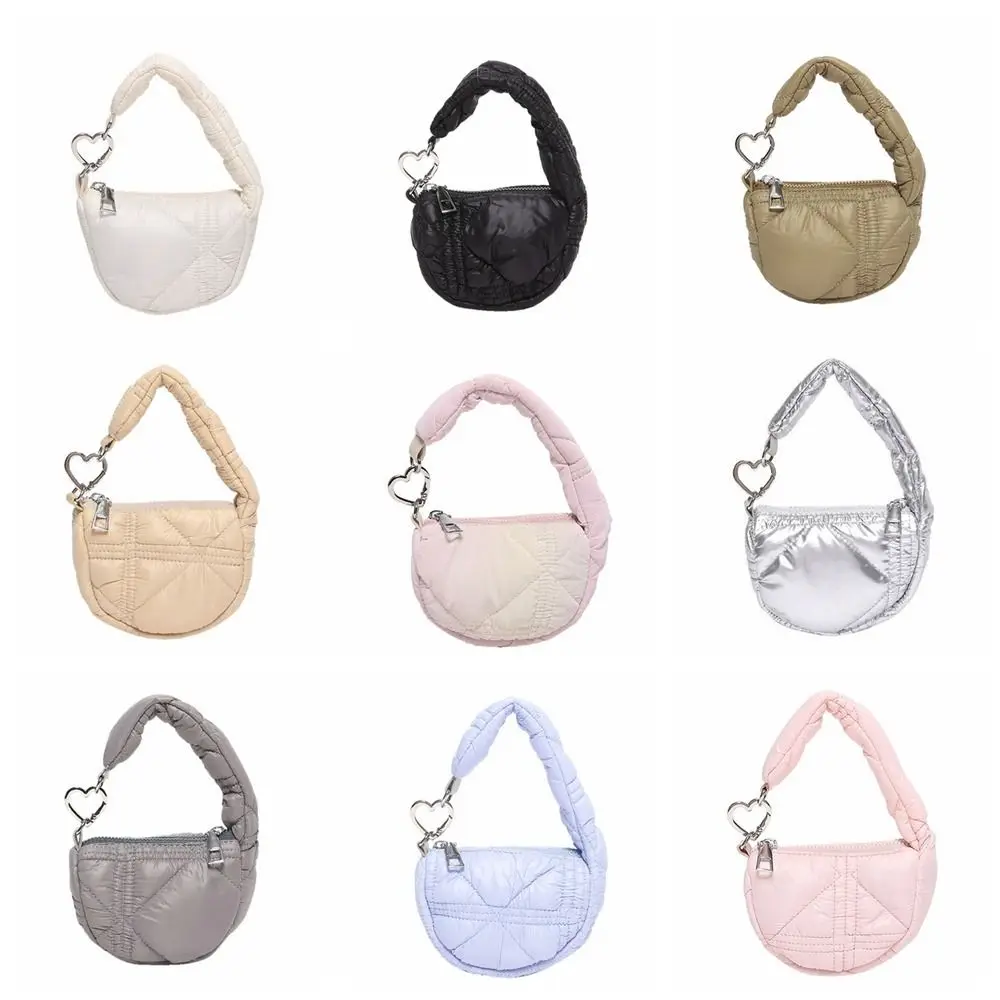 Mini sac nuage plissé pour documents, portable, solide, matelassé, sac à bandoulière, pendentif, style coréen, sac à main, carte, filles, femme