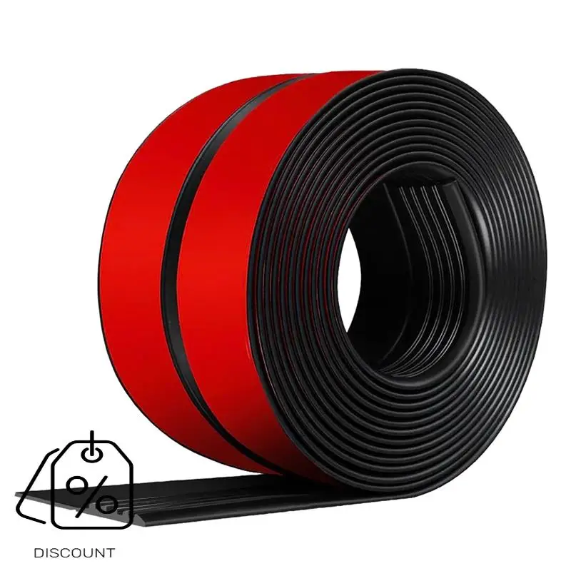 ABJO-Stair Edge Protector Bordi in gomma Guard Trim autoadesivo per interni ed esterni Nero