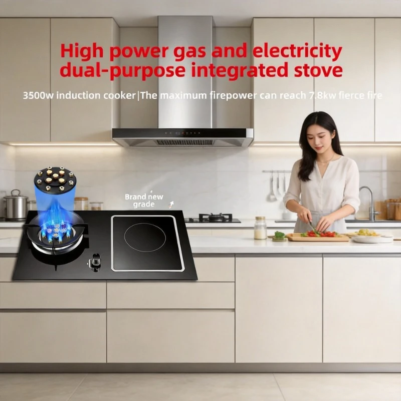 Gas Electric Dual Purpose Stove 13 Hole Fire Natural Gas Electric Ceramic Induction Cooker