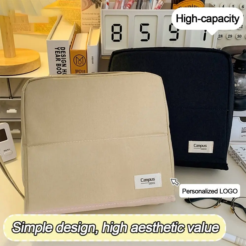 Nuevo Bolsa para bolígrafos Oxford, bolsa de cosméticos multifuncional de gran capacidad, organizador de papelería, regalo