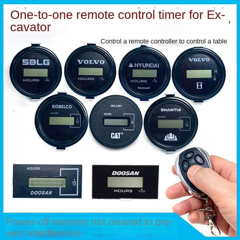 Excavator one-on-one remote control timer, modern temporary engineering Carter code table, timetable, and meter reader