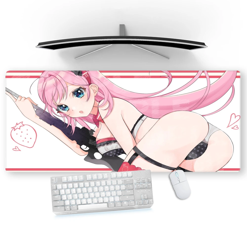 Big Ass Mouse Pad Busty Adult Pad Seductive Woman Playmat Anime Hip Pad 100cm Ultra Large Table Mat Custom Non-slip Pad 900*400