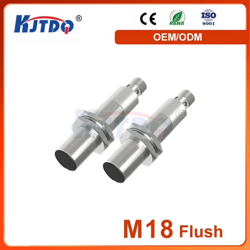M18 IP67 Non-Flushed Sn 8mm Current Output Voltage Output PNP Analog Inductive Sensor 36VDC