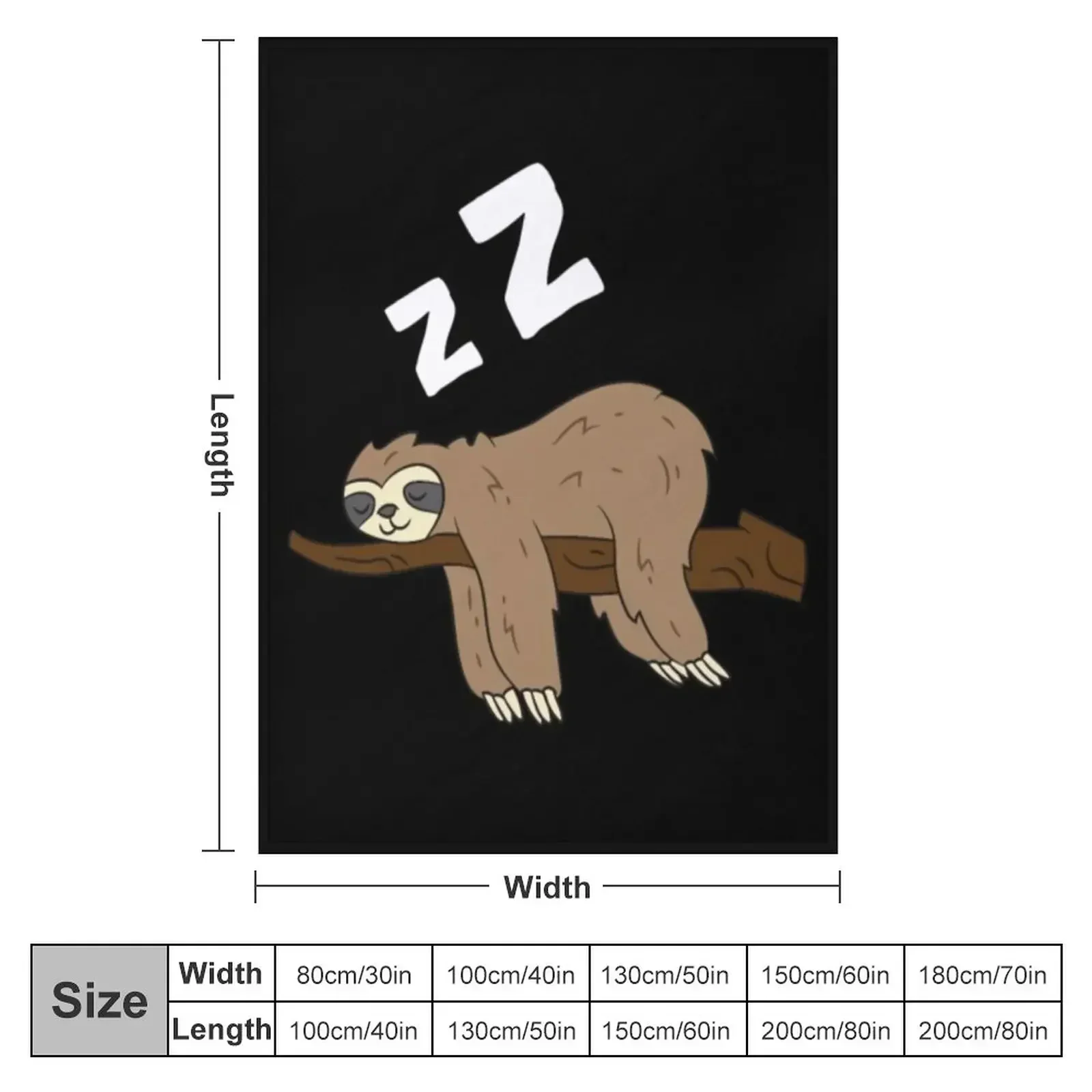 Tired Sloth Pajama Love Sloths Throw Blanket Cute blankets and throws Luxury Brand halloween Blankets