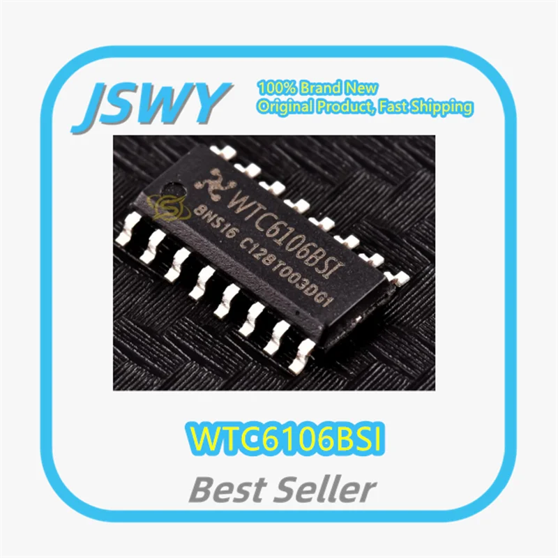 (5/50 pieces) WTC6106BSI WTC6106 SMD SOP-16 Touch Sensing IC Chip - Brand New Original