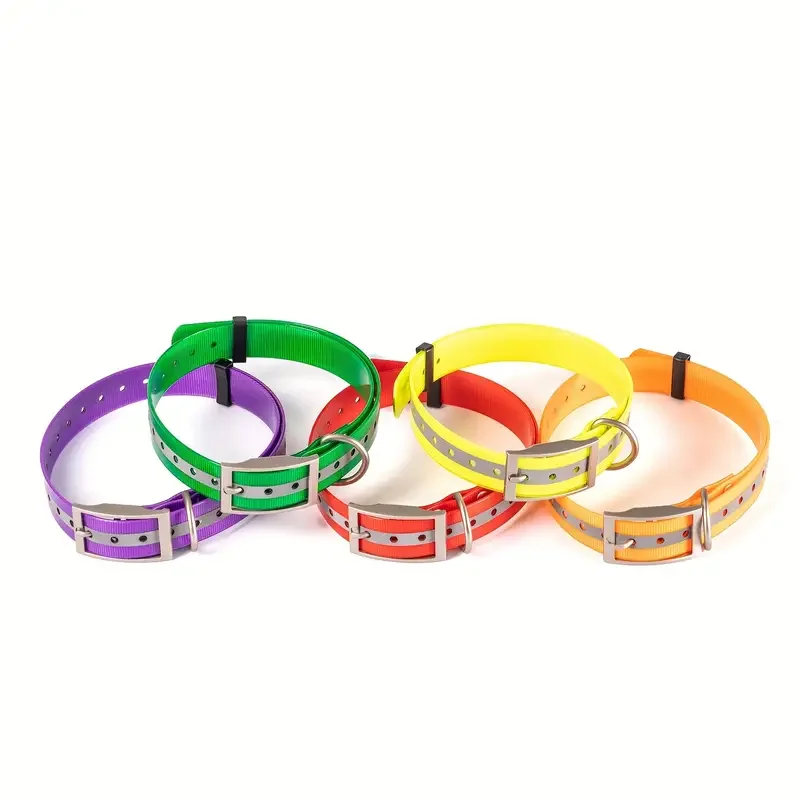 Wasserdichtes TPUDog-Halsband, reflektierend, geruchsabweisend, verstellbare Metallschnalle, langlebiges Haustierhalsband für mittelgroße und große Hunde, Outdoor-Training – Detail 2