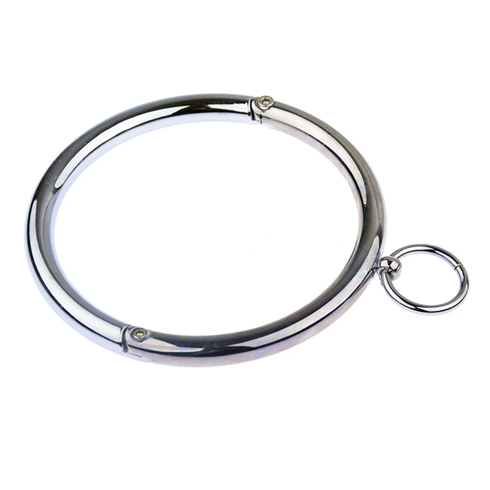 Metal Collar Neck Ring Slave BDSM Bondage Positioning Fetish SM Choker Adult Games Sex Toys For Man Woman Restraints