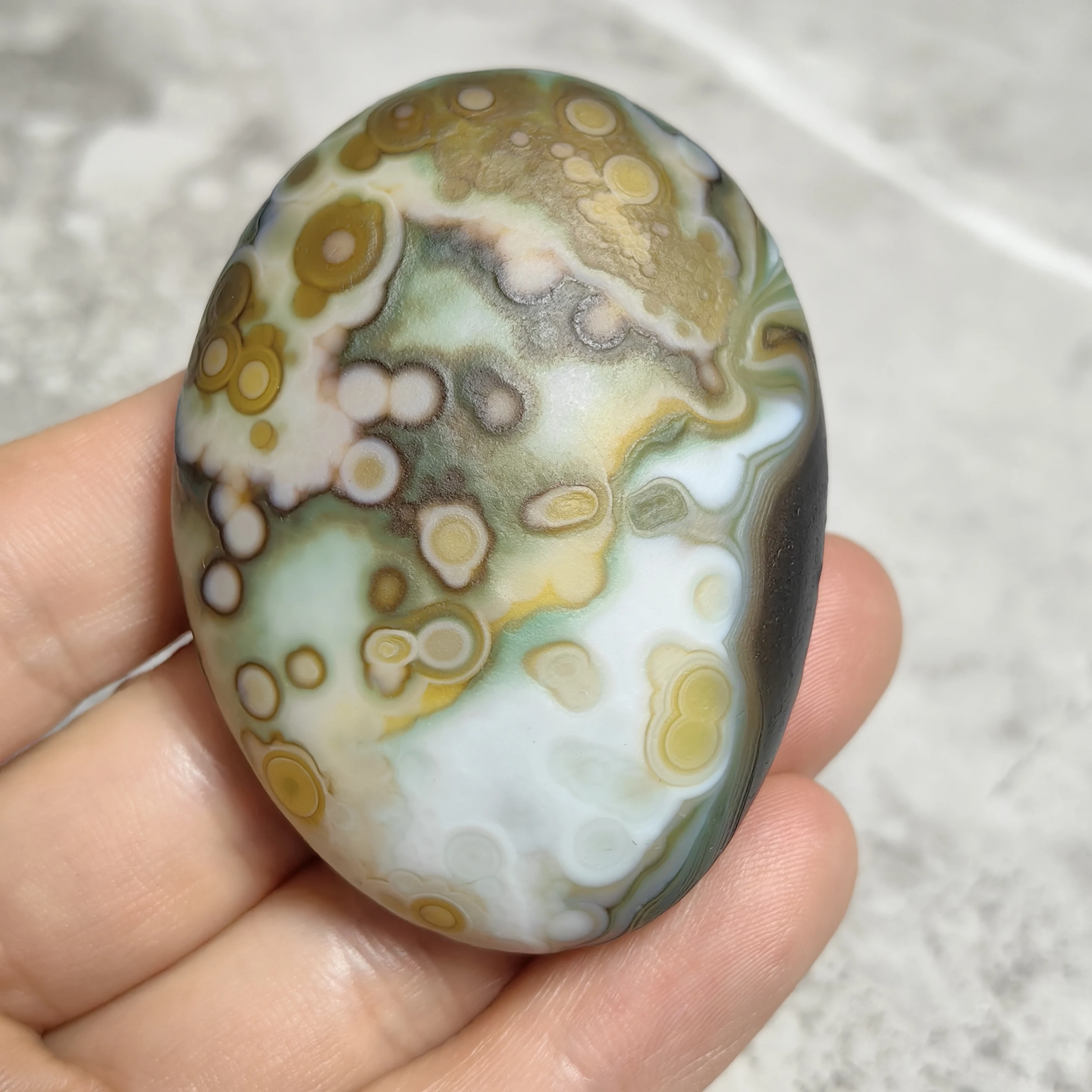 Rare Alxa Gobi Agate Raw Stone, Unique Eye Pattern Mineral Rock for Collection, Desktop Ornament & Creative Craft Supplies